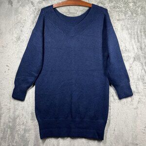 Lole Sweater Dress Womens Size Large Blue Navy Knit Oversized Strechy